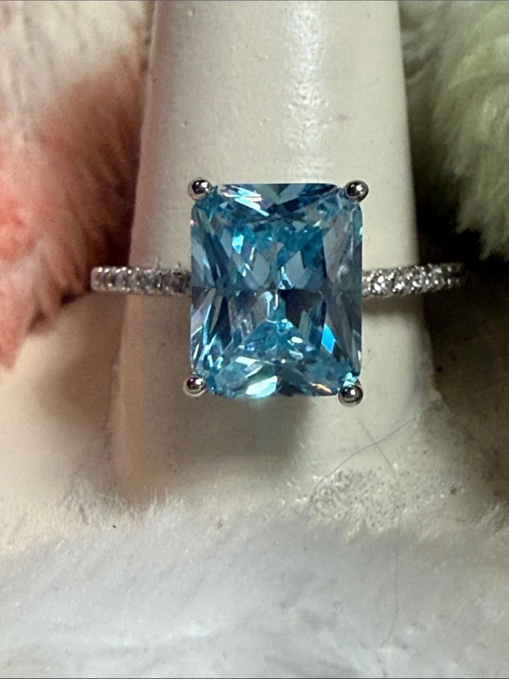 4 CT BLUE Aquamarine UGI CERTIFIED 925 Sterling Silver NEW GORGEOUS